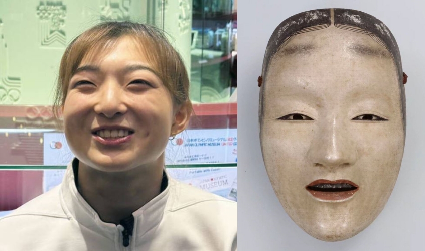 坂本花織と能面