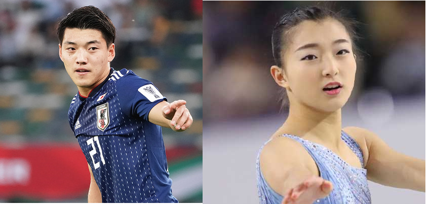 堂安律と坂本花織比較画像